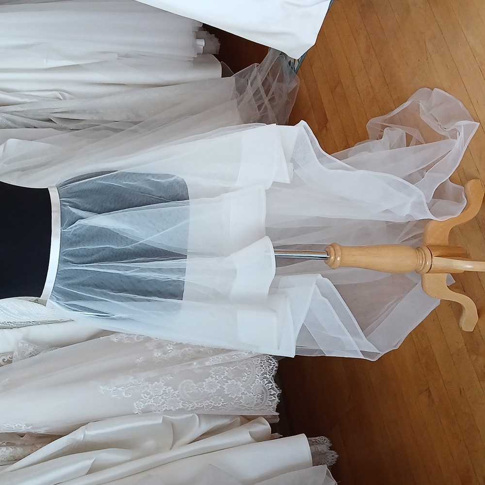 Hi low bridal overskirt